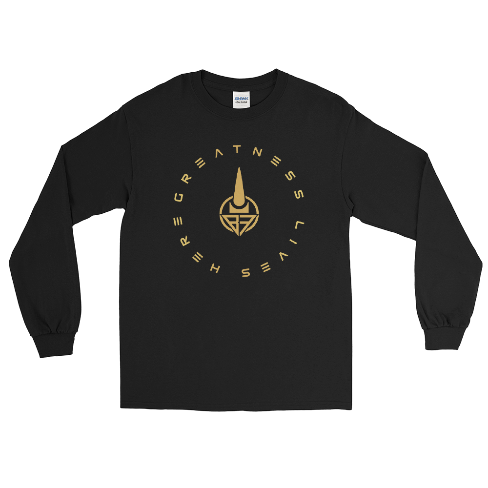 Greatness Lives Here Long Sleeve Shirt (GOLD)