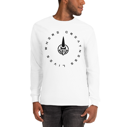 Where Greatness Lives Long Sleeve Shirt (BLACK)